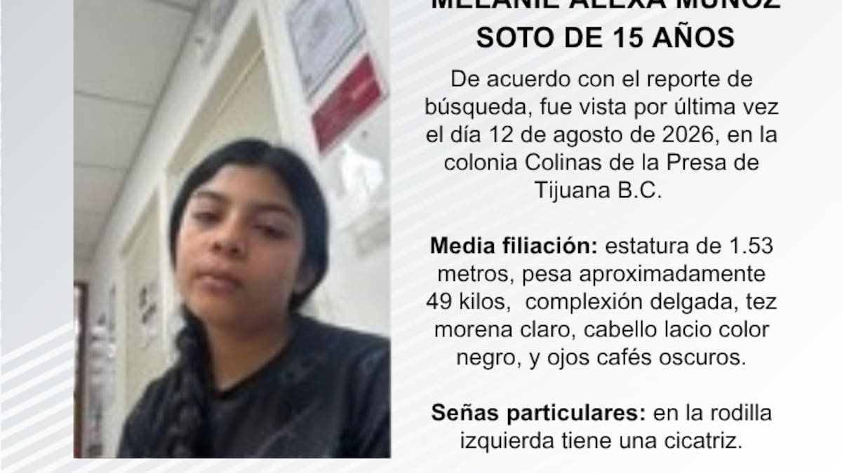 Se busca Melanie Alexa Muñoz Soto de 15 años de edad