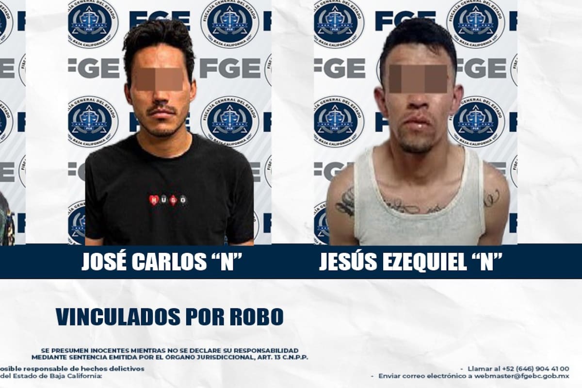 Van a prisión tres hombres acusados de robos con violencia en Mexicali