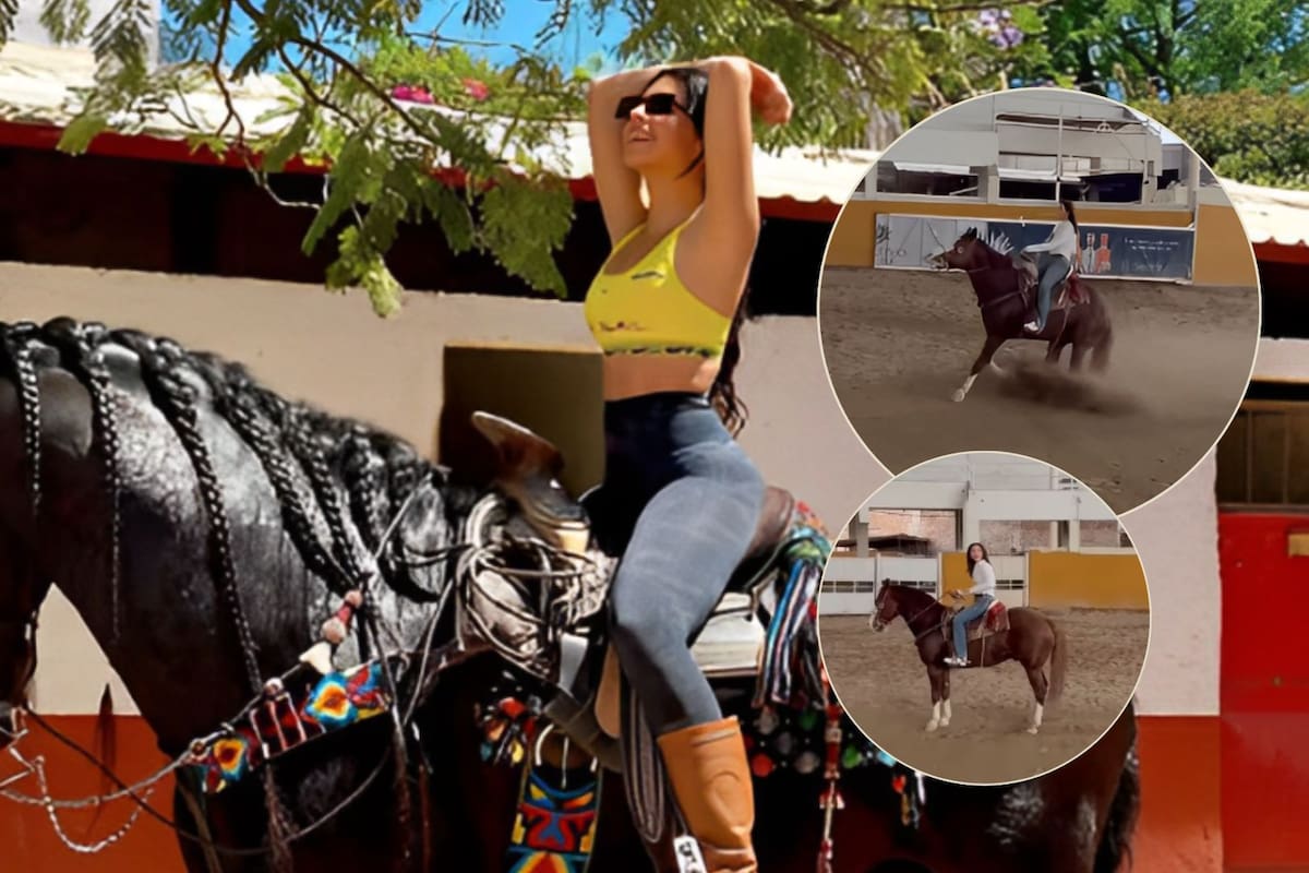 Ángela Aguilar presume su habilidad para montar a caballo