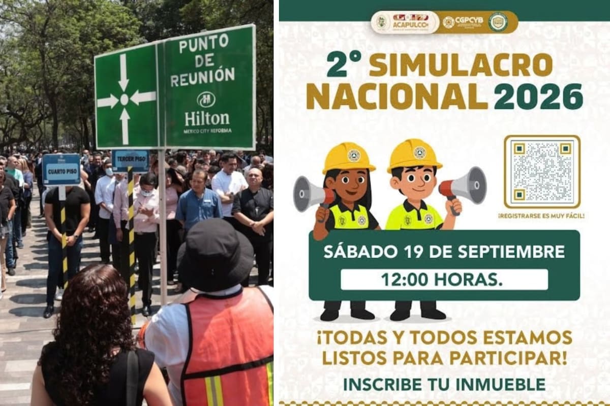 Segundo Simulacro Nacional 2026 será el 19 de septiembre a las 12:00 horas; sonarán alertas en todo México