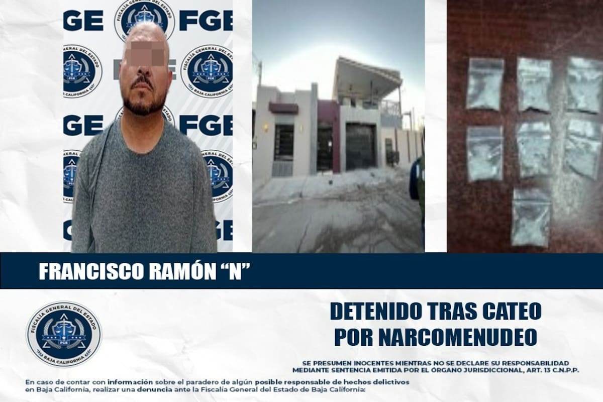 Cae presunto narcomenudista en cateo en El Dorado