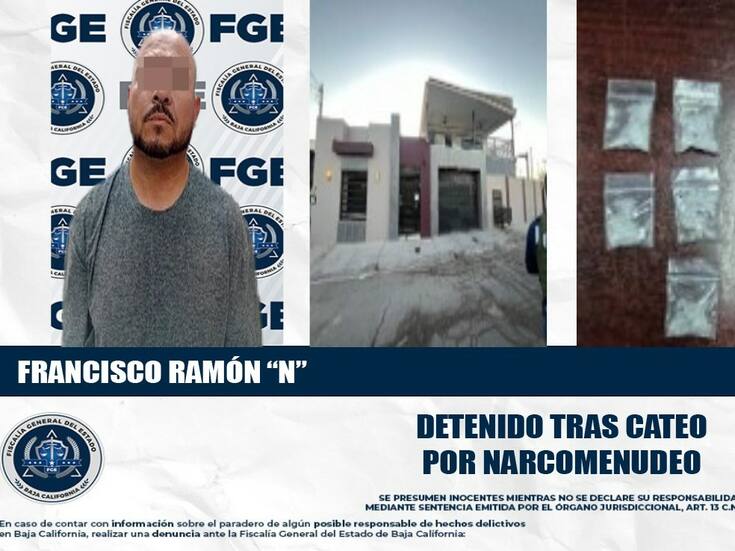 Cae presunto narcomenudista en cateo en El Dorado