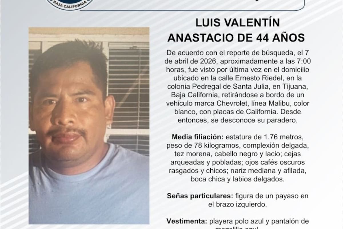 Se busca a Luis Valentín Anastacio de 44 años de edad