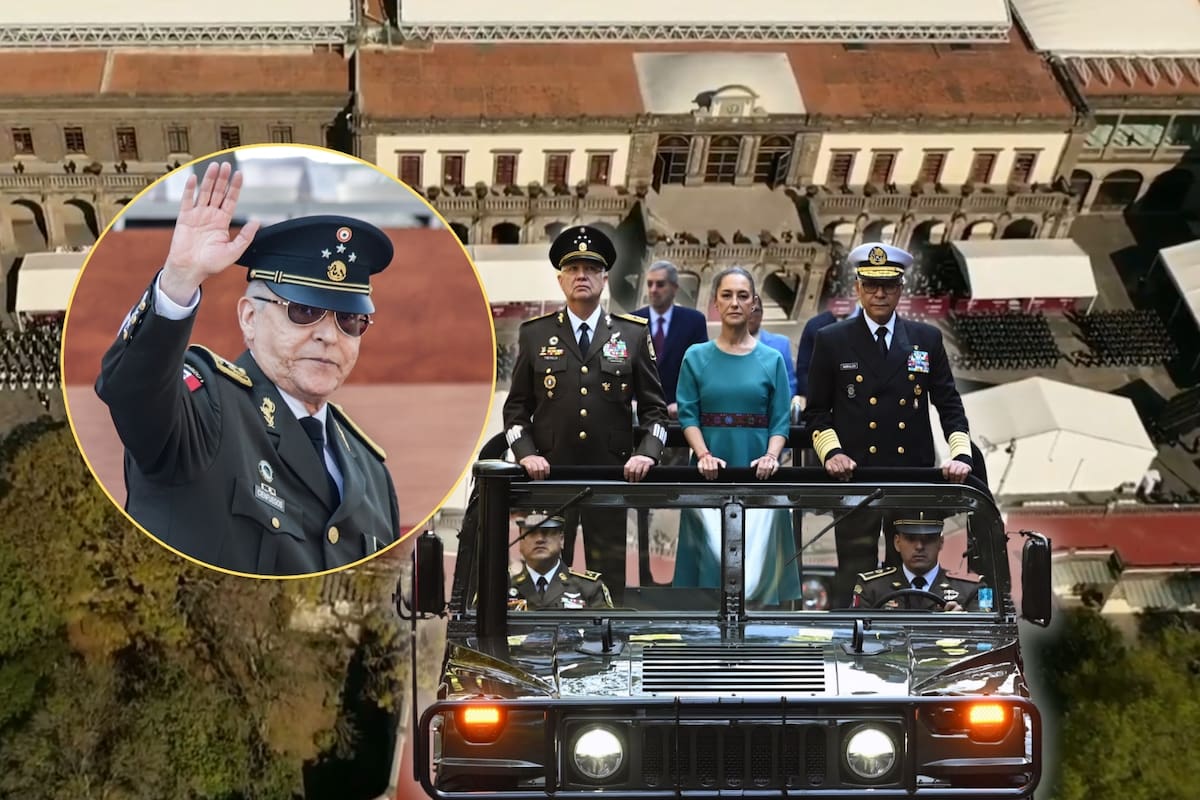 Salvador Cienfuegos reaparece junto a Claudia Sheinbaum en evento oficial (VIDEO)