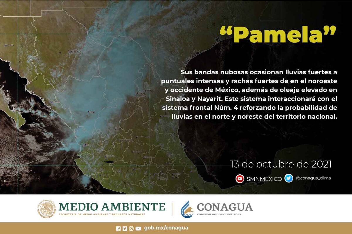 Clima en México: Pamela y frente frío 4 dejarán lluvias para estos estados