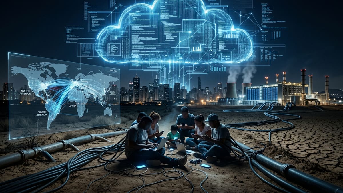 Millones de personas usan inteligencia artificial todos los días sin saber que detrás existe una disputa global por datos, agua, energía y control tecnológico