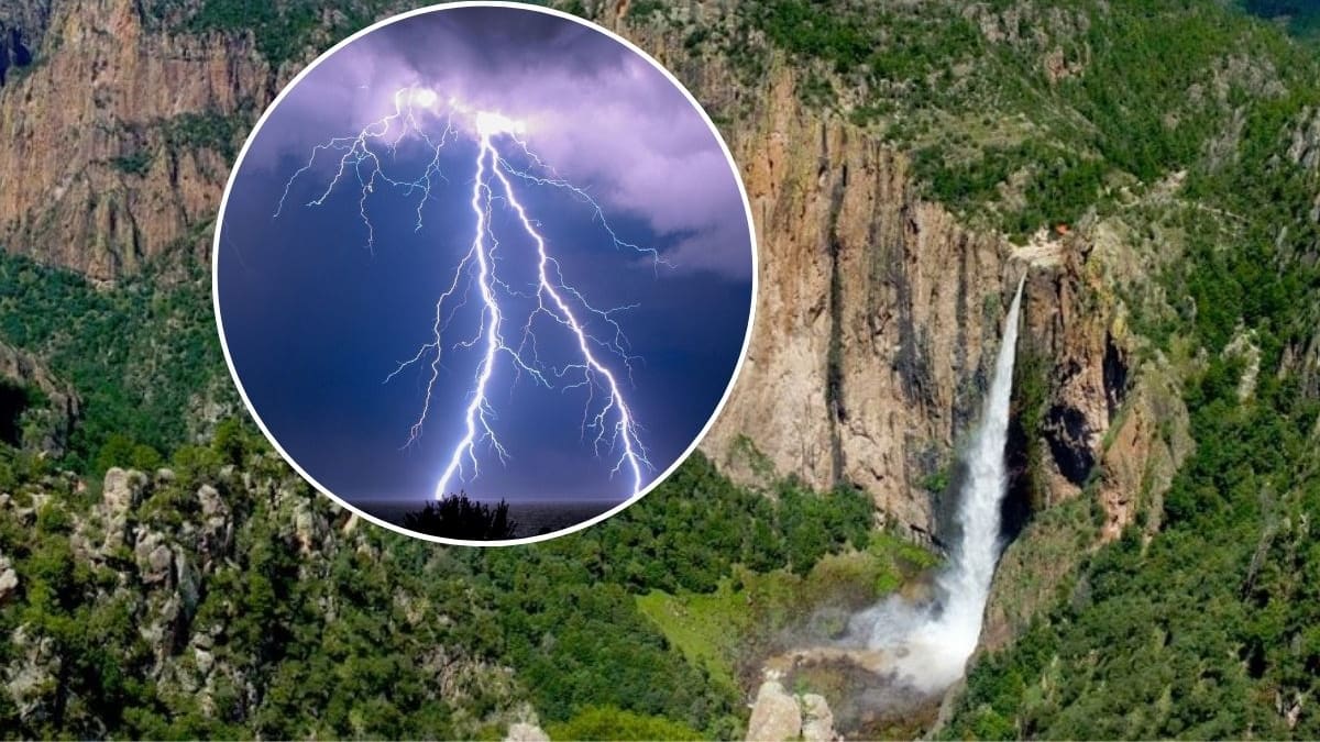 ¿Qué pasó en el divisadero de Basaseachi? La caída de un rayo en la segunda cascada más alta de México cobra la vida de un hombre de 27 años frente a su familia