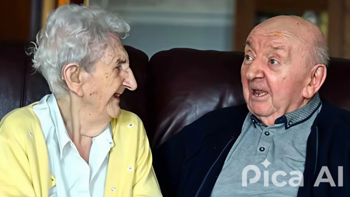 Adulta mayor de 98 años se muda a un asilo para cuidar a su hijo de 80 y conmueve a todo internet