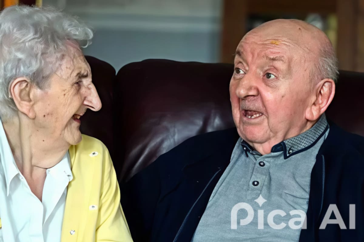 Adulta mayor de 98 años se muda a un asilo para cuidar a su hijo de 80 y conmueve a todo internet