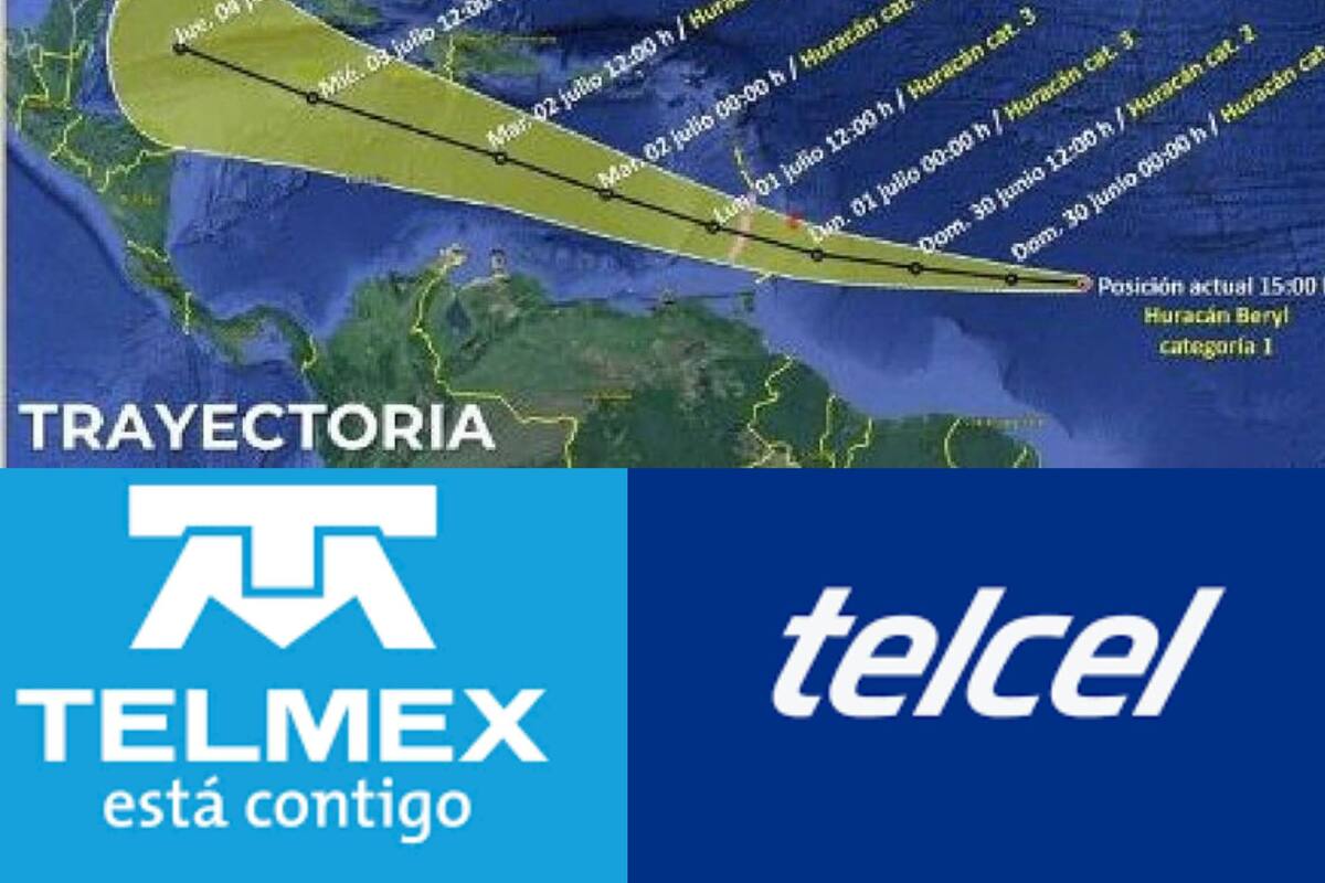¿Cómo se preparan Telmex y Telcel para contingencia por Huracán Beryl?