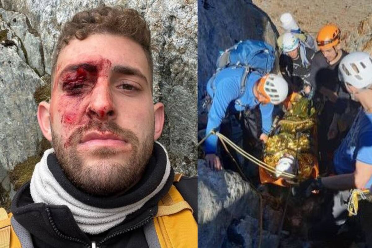 VIDEO: Rescatan a turista atrapado en un glaciar tras enviar un video de despedida a su madre porque creía que moriría