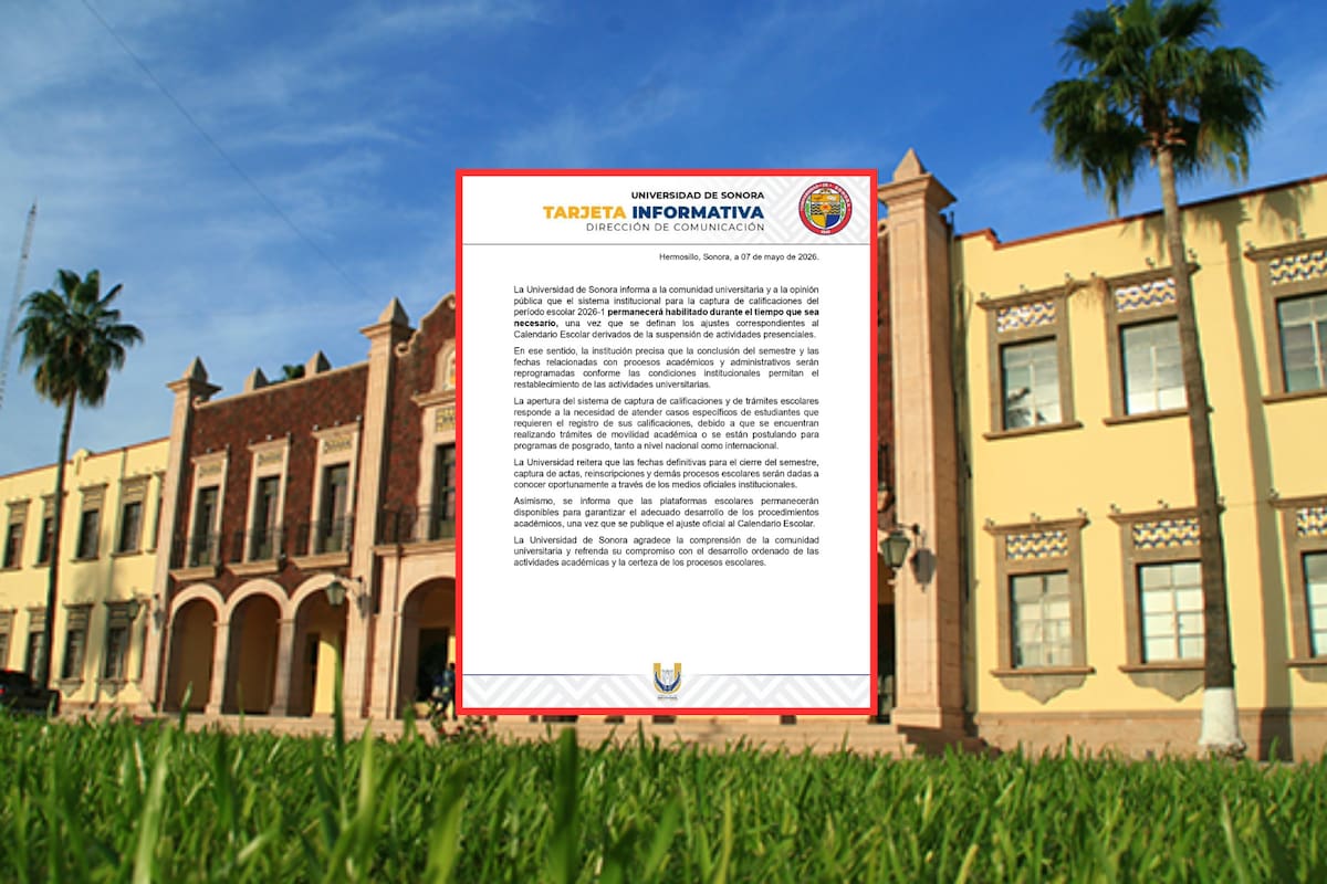 Universidad de Sonora extiende plazo para captura de calificaciones en casos urgentes, tras suspensión de actividades por huelga