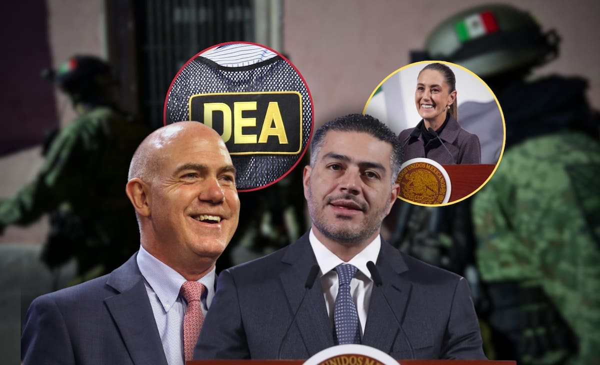 En menos de año y medio al frente de la política de seguridad federal, Omar García Harfuch ha acumulado detenciones masivas, operativos contra estructuras criminales y dos entregas relevantes de líderes del narcotráfico a Estados Unidos. Foto: Especial (Reuters/Gobierno de México/DEA)