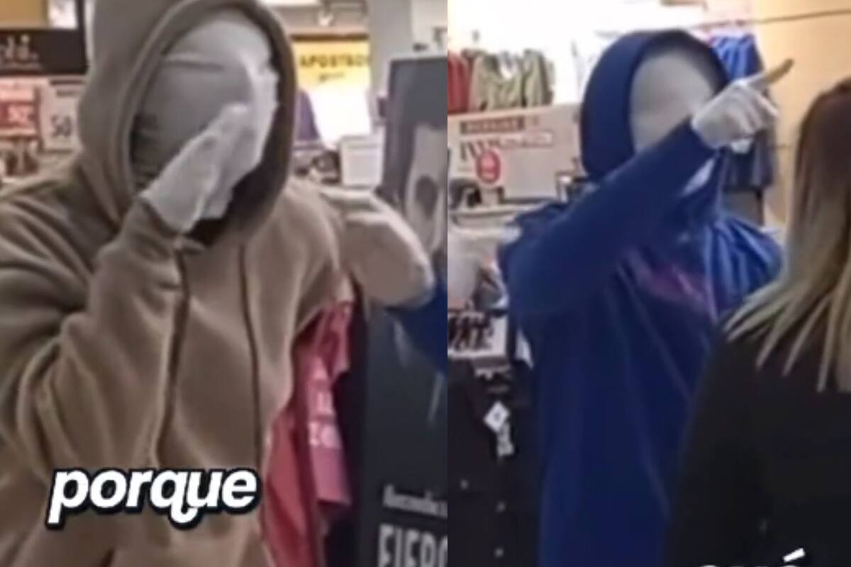 Influencer se disfraza de maniquí en tiendas comerciales para asustar a las personas
