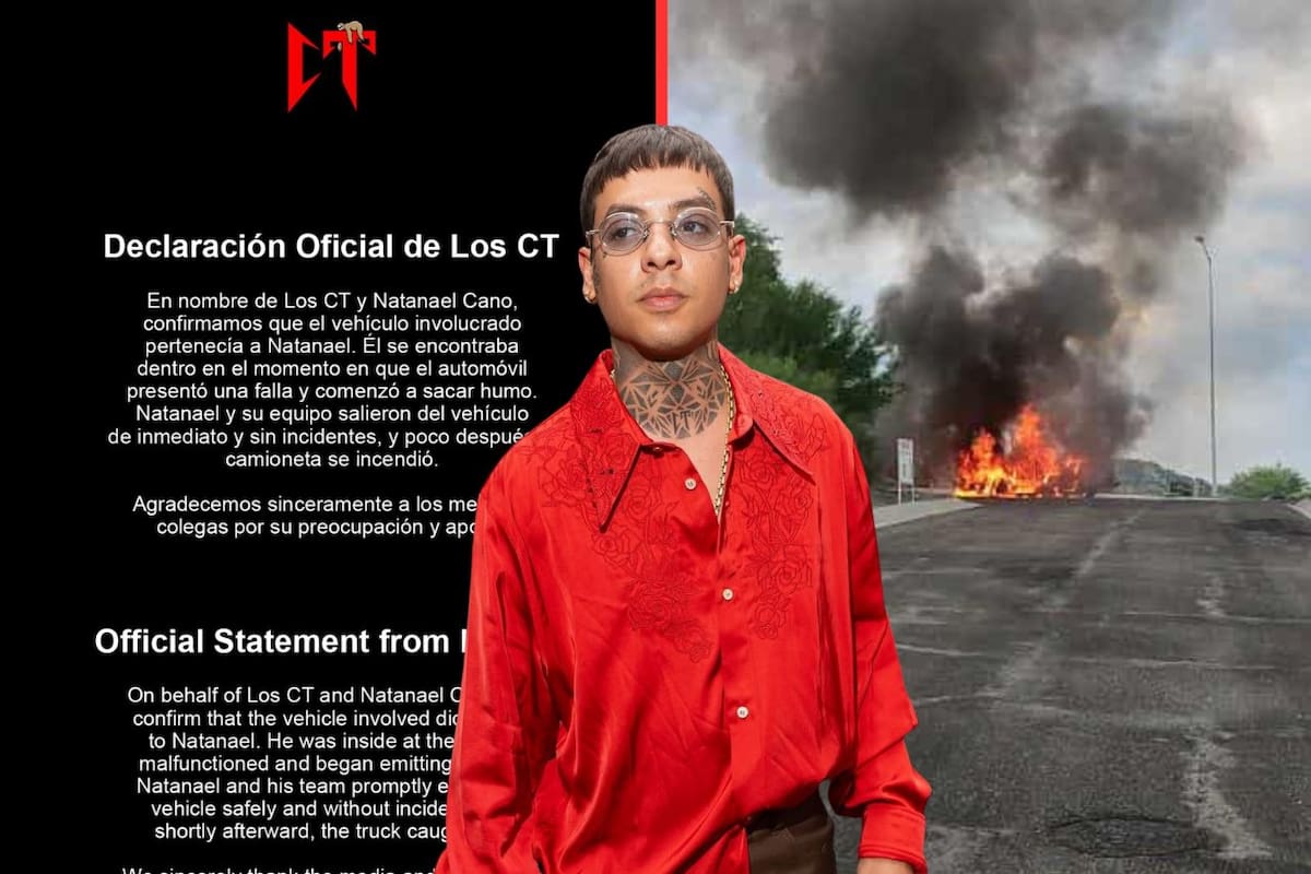 Equipo de Natanael Cano confirma que vehículo incendiado en Hermosillo era de su propiedad