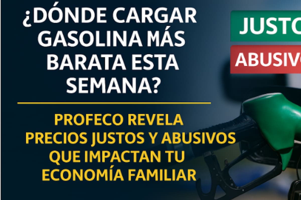 ¿Dónde cargar gasolina más barata esta semana? Profeco revela precios justos y abusivos que impactan tu economía familiar
