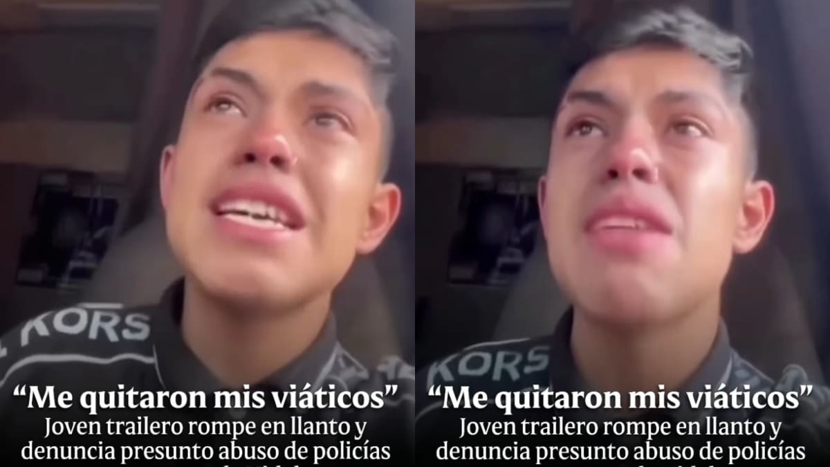 “Agentes de seguridad lo detuvieron y le quitaron todos sus viáticos”: joven trailero rompe en llanto y conmueve a las redes sociales