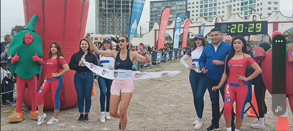 Marisol Esparza ganó la carrera con un tiempo de 20 minutos y 29 segundos.