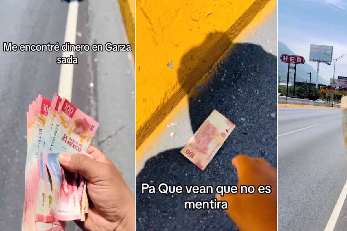 VIDEO: Motociclista encuentra fajo de billetes en la calle y esto hizo con el dinero