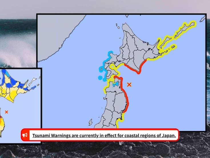 Japón activa alerta de tsunami tras fuerte terremoto en el norte del país con magnitud de 7.6; JMA advierte peligro inmediato para comunidades costeras