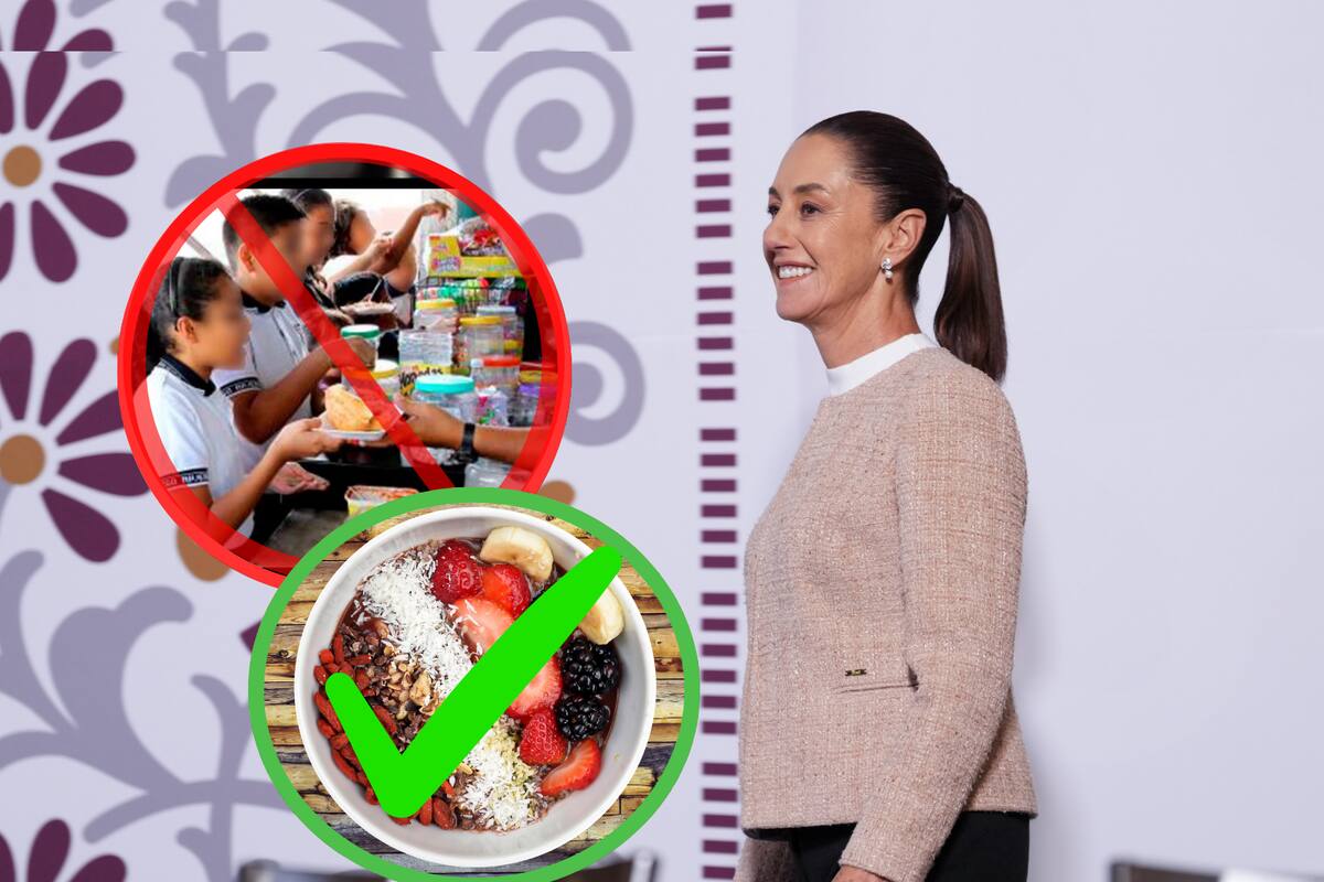 Sheinbaum celebra aplicación de nueva ley que prohíbe comida chatarra en escuelas