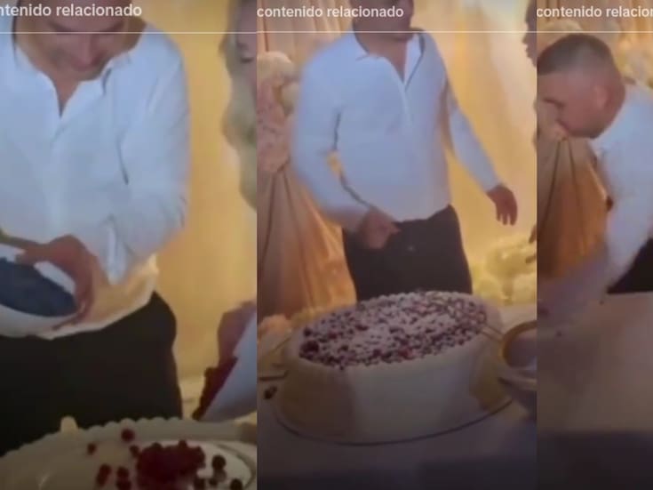 “Se pelearon y el novio terminó aventando el pastel con enojo”: Recién casados se vuelven virales por una lamentable escena con su pastel