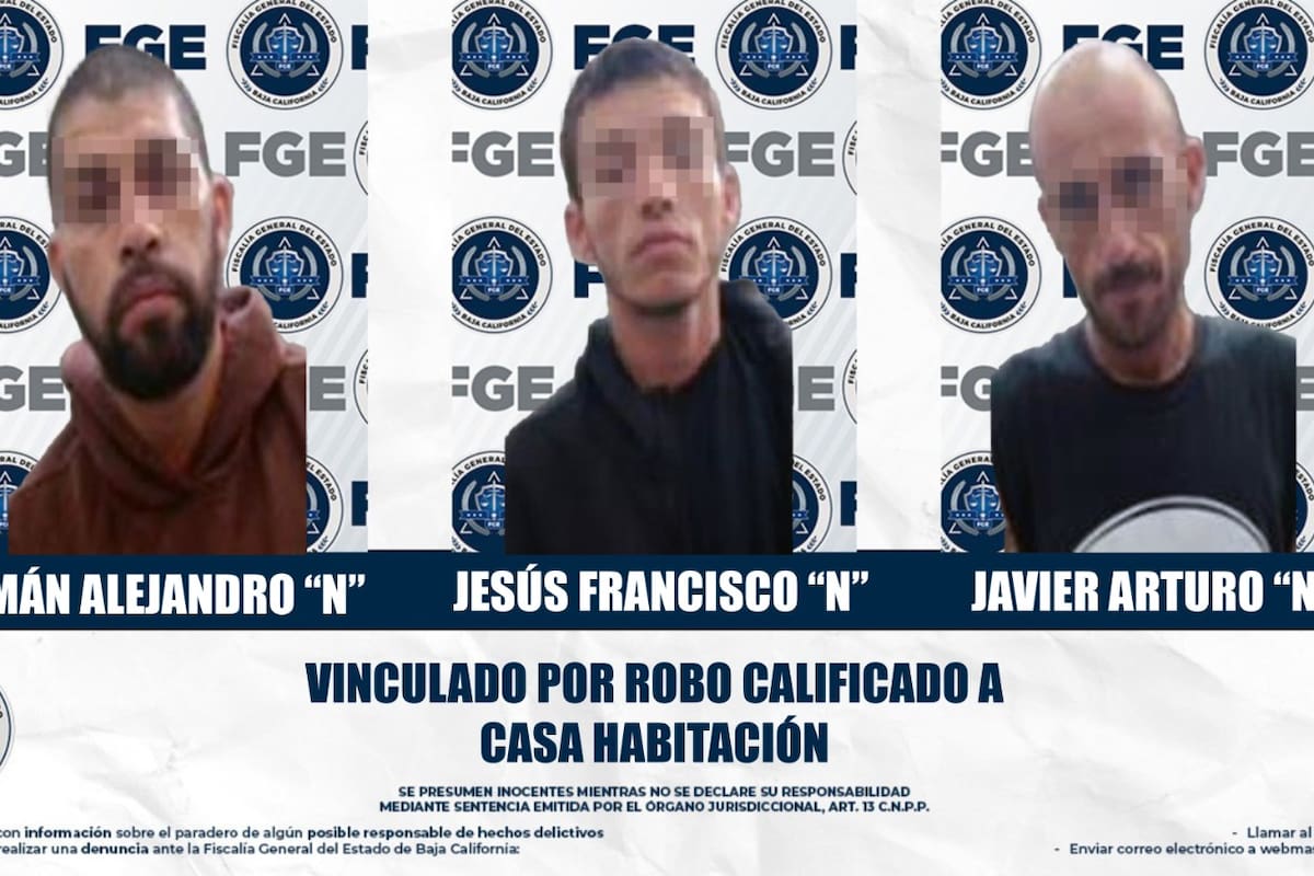 Tres ladrones son procesados por robo a casa habitación