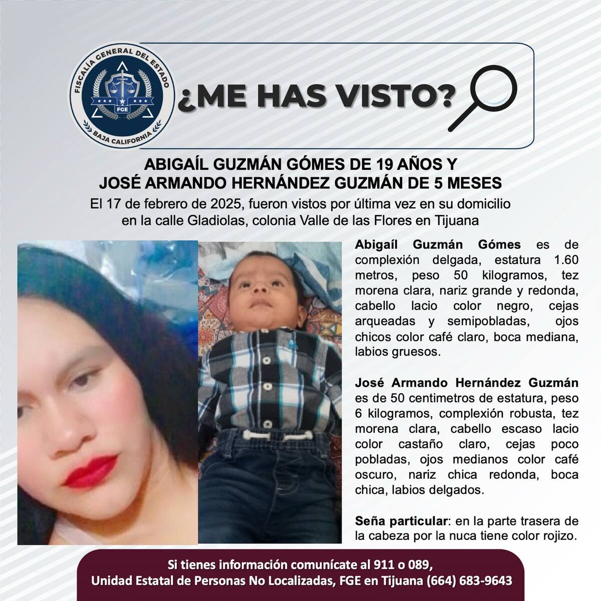 Fueron vistos por última vez el 17 de febrero de 2025.