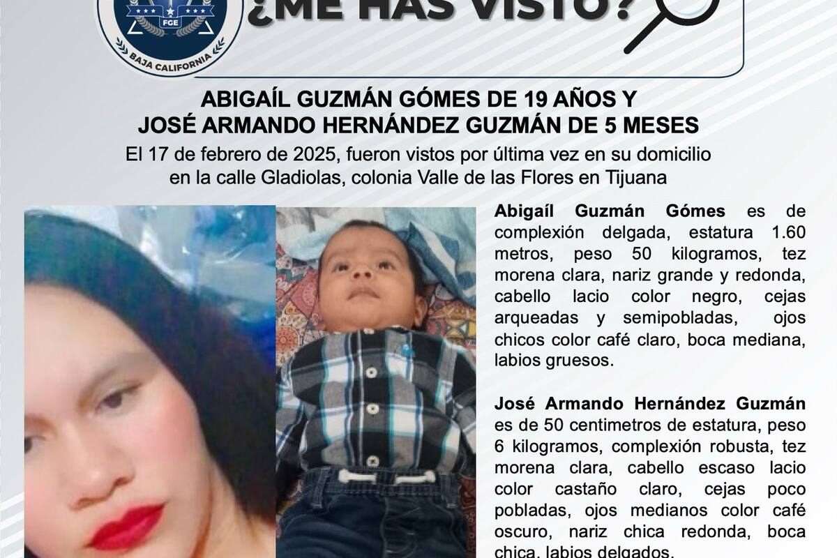 Se busca a Abigaíl Guzmán Gómes y José Armando Hernández Guzmán