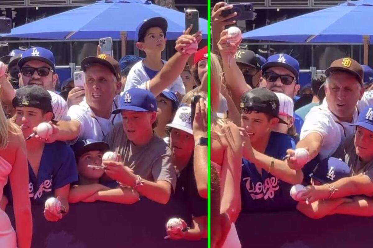 Atacan a hombre adulto por empujar a niños para conseguir autógrafos (VIDEO VIRAL)