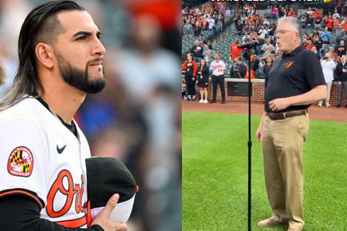 VIDEO: Interpretó el himno nacional de una manera muy creativa en juego de beisbol y se volvió viral