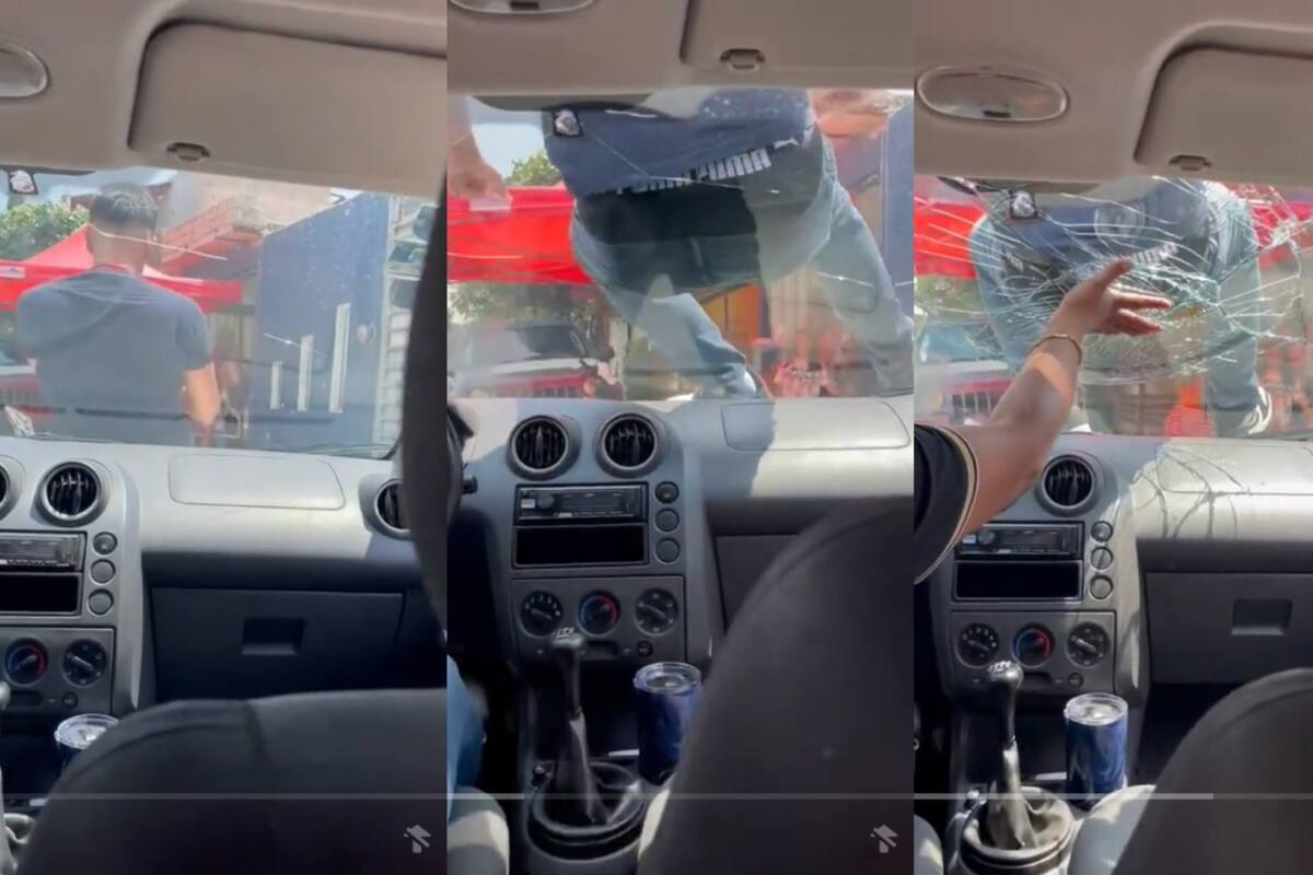 VIRAL | Joven ROMPE el cristal del auto de su amigo al sentarse en él en plena fiesta