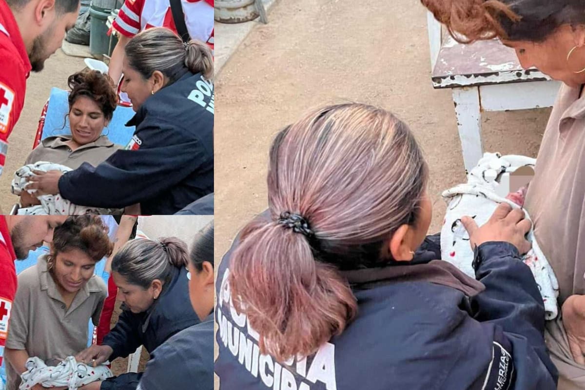 Policías municipales asisten parto y reciben a un bebé en colonia de Hermosillo