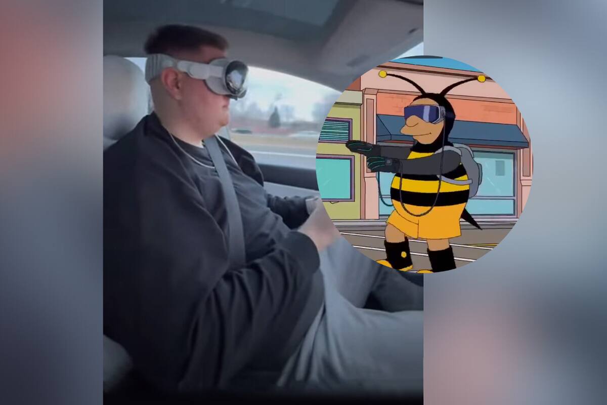 Reportan detenidos usando Apple Vision Pro mientras manejan; uno de ellos en Tesla