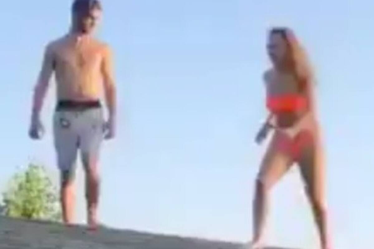 Intenta saltar a la piscina desde el techo y sufre terrible caída