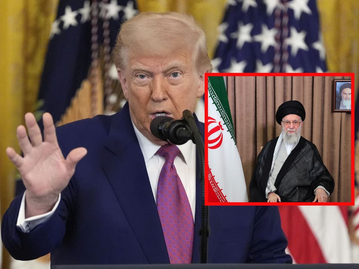 Donald Trump afirma que no ordenará matar al líder supremo de Irán "por ahora", aunque sí conoce su ubicación. | Crédito: AP/REUTERS