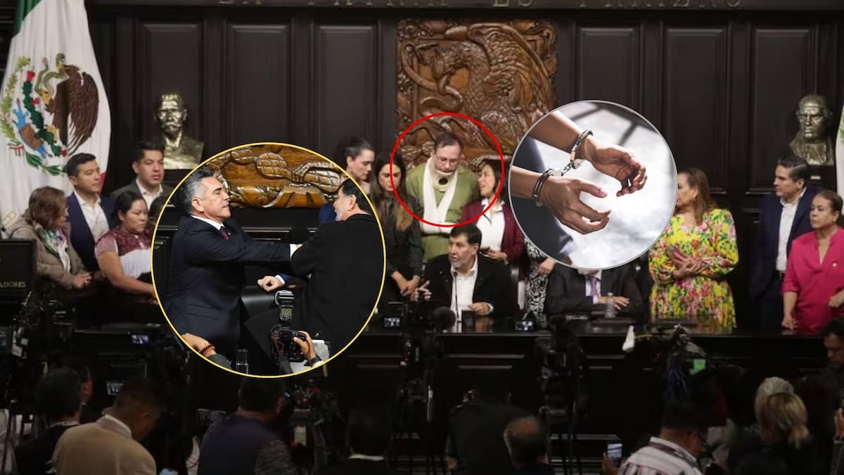 El presidente del Senado, Gerardo Fernández Noroña, anunció que interpondrá una denuncia penal contra el dirigente del PRI, Alejandro Moreno Cárdenas, por los delitos de lesiones y daños a la propiedad. Foto: Especial (Capturas y Canva)