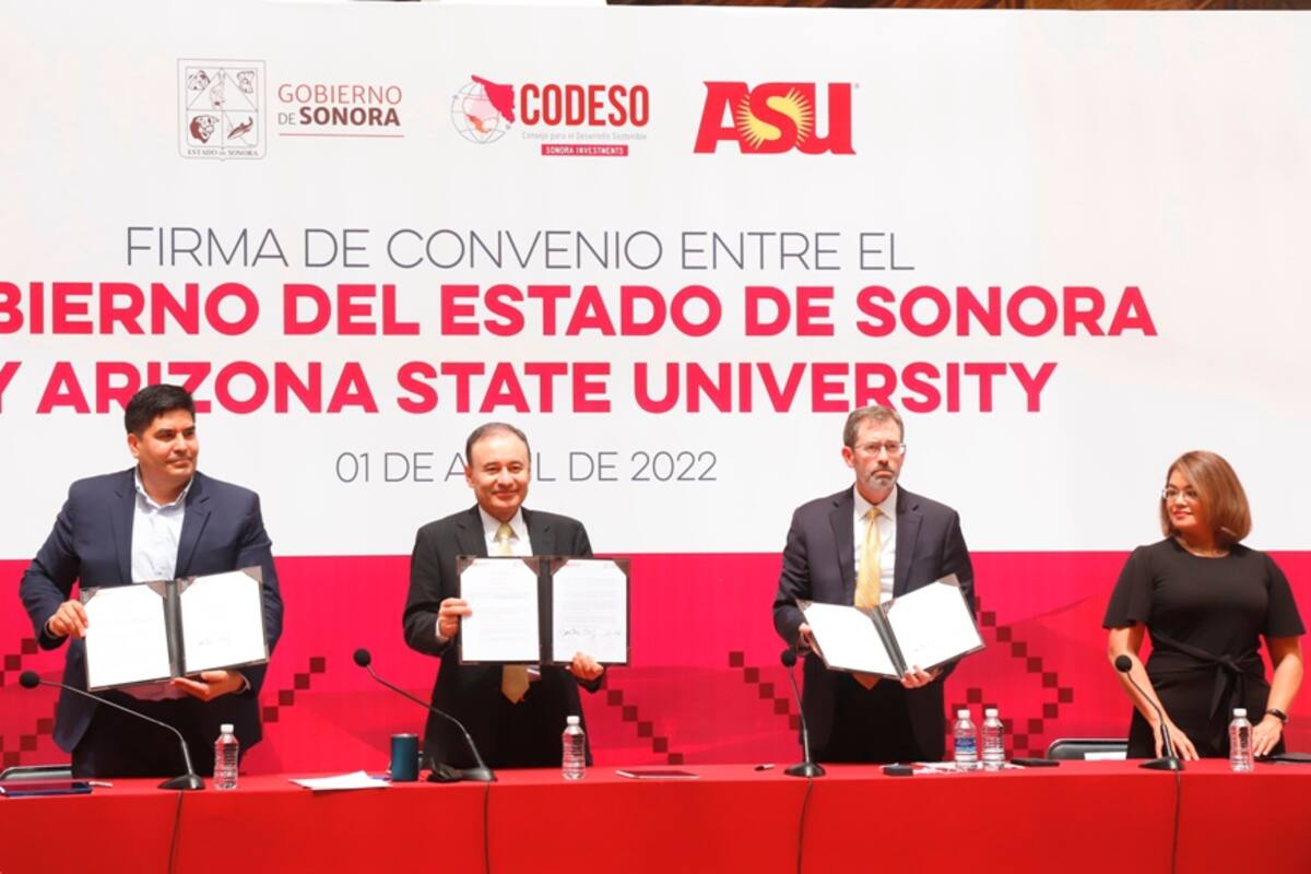 Firman acuerdo Gobierno de Sonora y la Universidad Estatal de Arizona