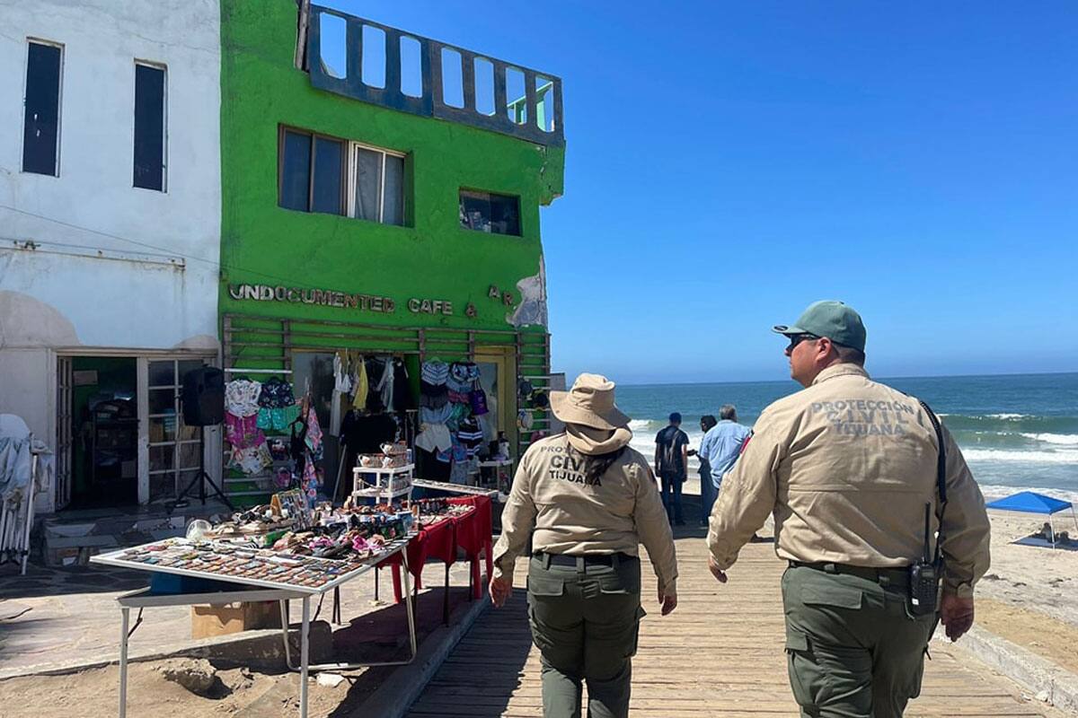 Protección Civil inspecciona comercios en malecón de Playas de Tijuana