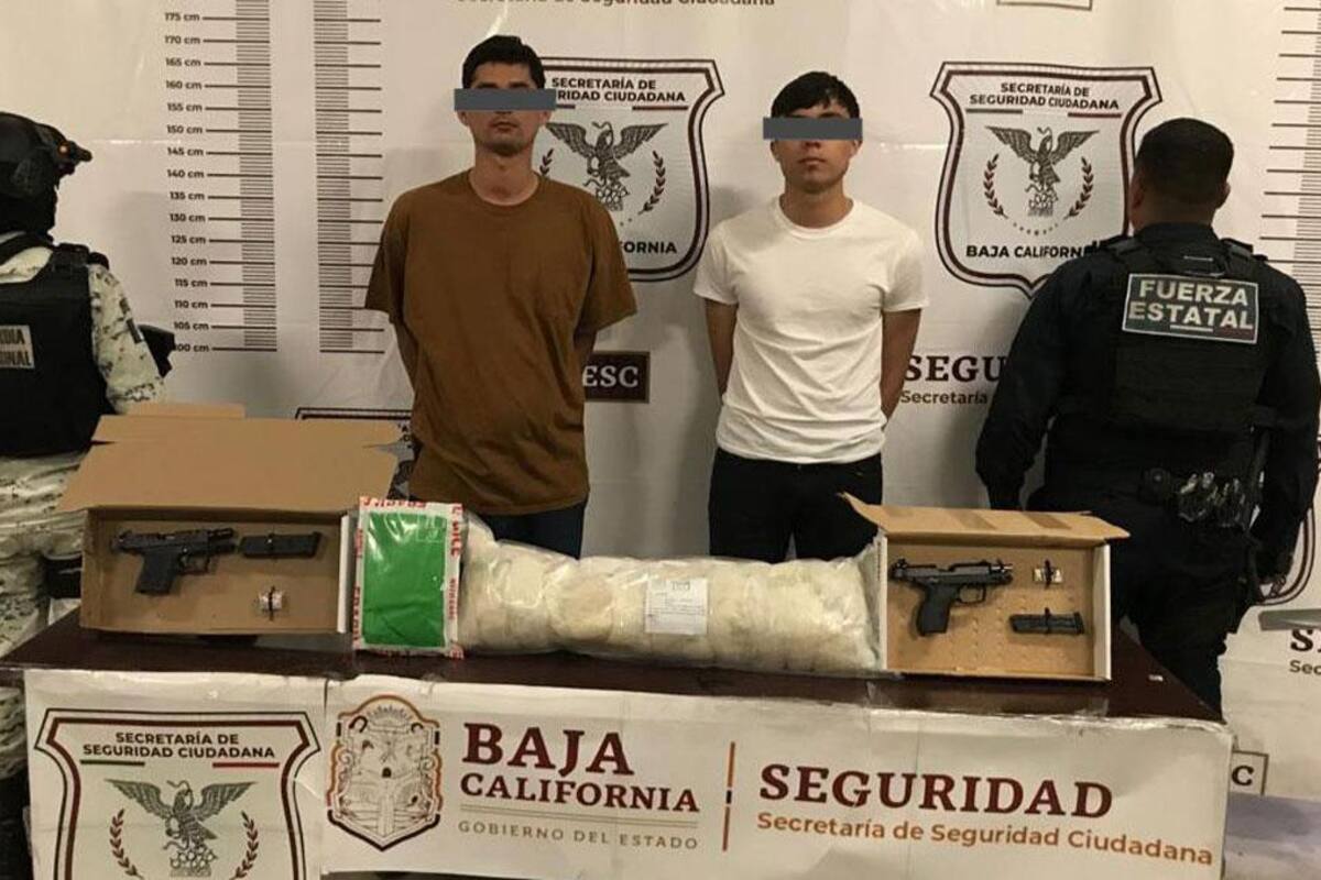 FESC detiene a dos en Tijuana en posesión de armas y metanfetamina