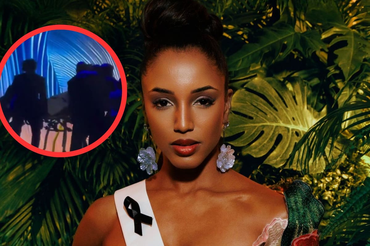 Miss Jamaica sufre aparatosa caída y fue sacada en camilla durante la preliminar de Miss Universo 2025