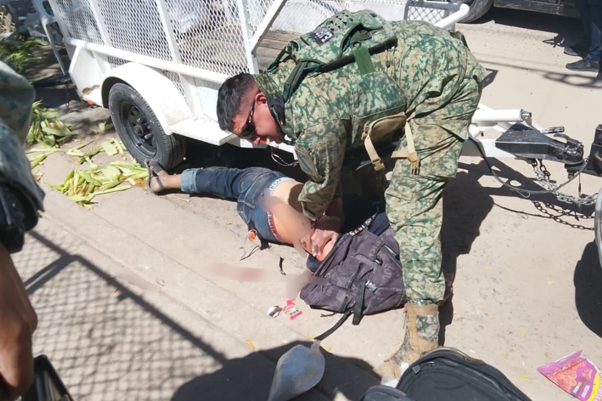 Elementos de la 4/a. Zona Militar salvan la vida a hombre herido de bala en Hermosillo