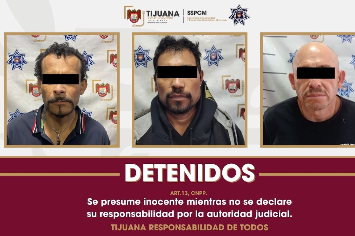 Detienen a tres personas con órdenes de aprehensión vigentes durante patrullajes