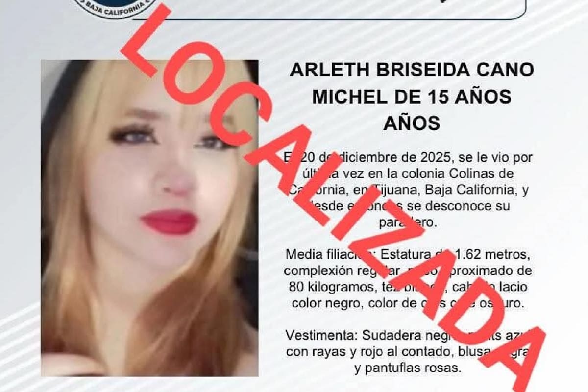 Localizan a Arleth Briseida, joven reportada como desaparecida