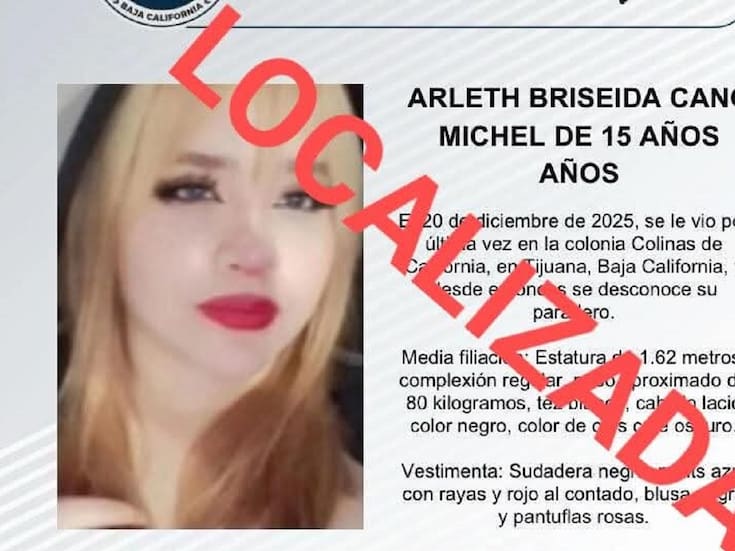 Localizan a Arleth Briseida, joven reportada como desaparecida