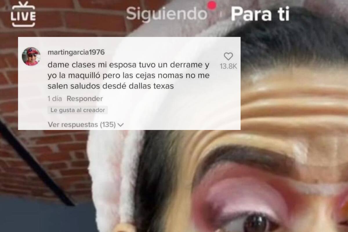 "Dame clases, mi esposa tuvo un derrame y yo la maquillo", conmovedora petición se viraliza en TikTok
