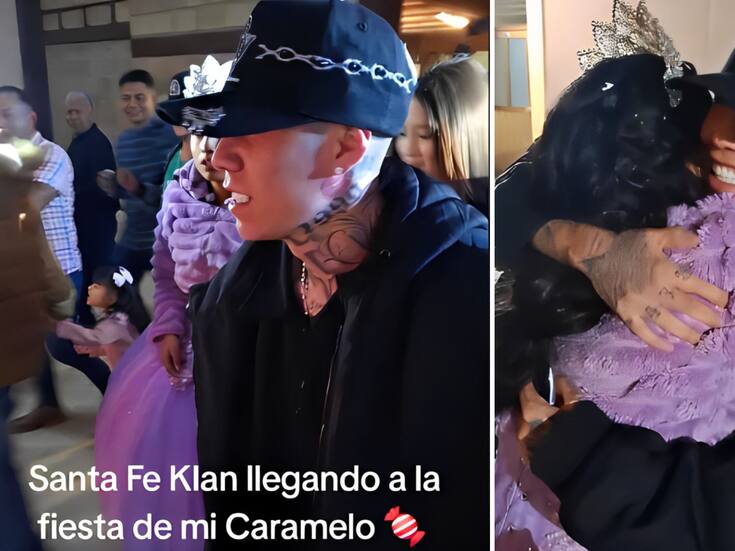Santa Fe Klan sorprende a quinceañera en su festejo