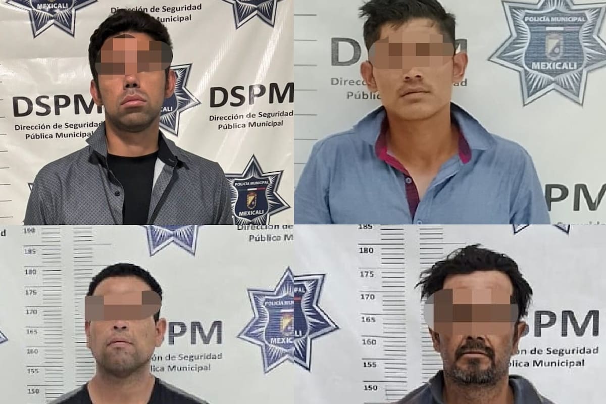 Cae cuarteto de prófugos durante operativos de vigilancia en Mexicali