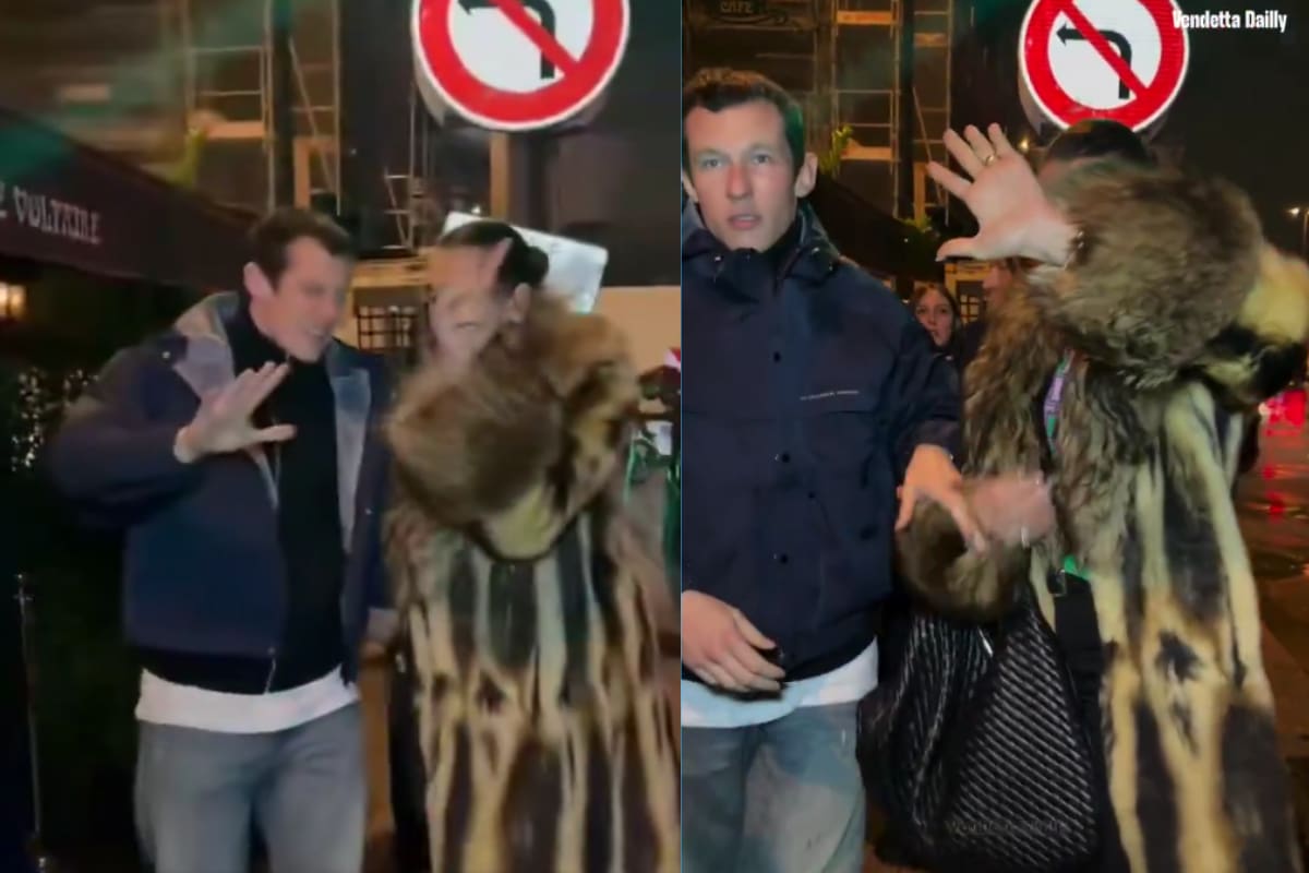 Dua Lipa y Callum Turner se defienden de paparazzis que los acosaban en París: así fue el momento (VIDEO)