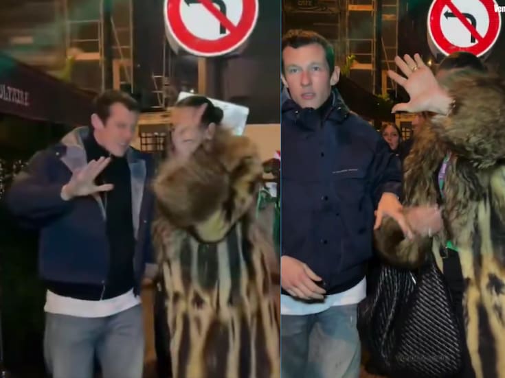 Dua Lipa y Callum Turner se defienden de paparazzis que los acosaban en París: así fue el momento (VIDEO)